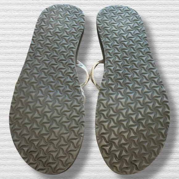 Teva Mush Mandalyn Wedge Ola Flip Flop Sandals Women’s 11 Brown Multi Strap - Picture 6 of 6